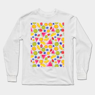 Colorful Fruity Fruit Mix Long Sleeve T-Shirt